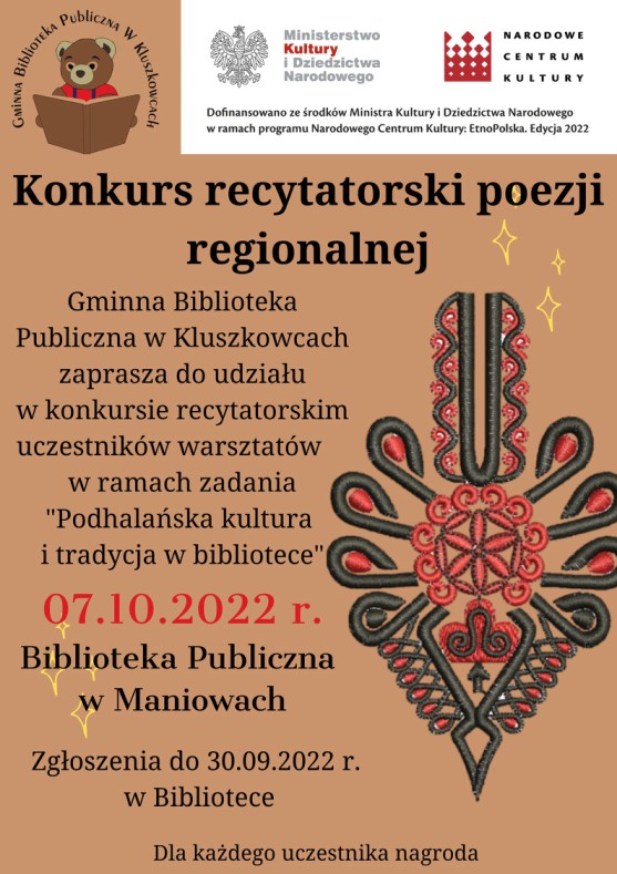 Konkurs recytatorski poezji regionalnej