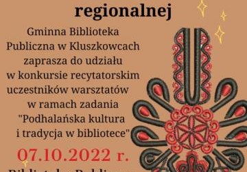 Konkurs recytatorski poezji regionalnej