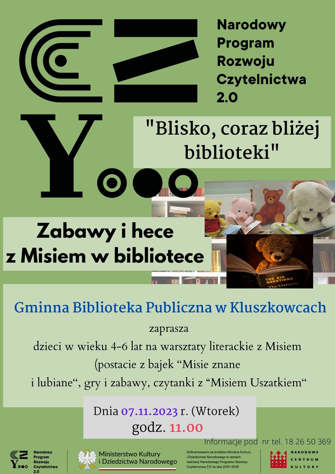 Gminna Biblioteka Publiczna w Kluszkowcach zaprasza na warsztaty 