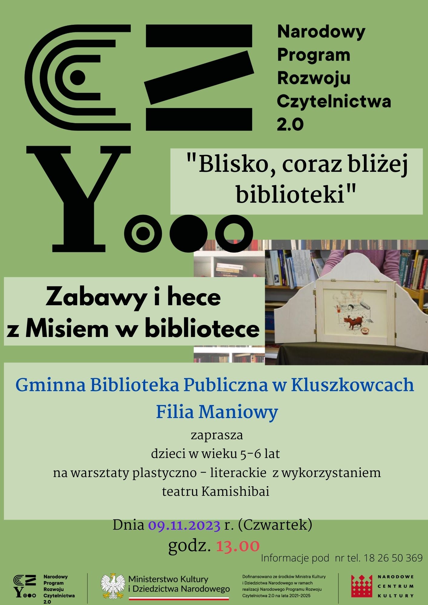 Gminna Biblioteka Publiczna zaprasza na warsztaty z wykorzystaniem teatru kamishibai