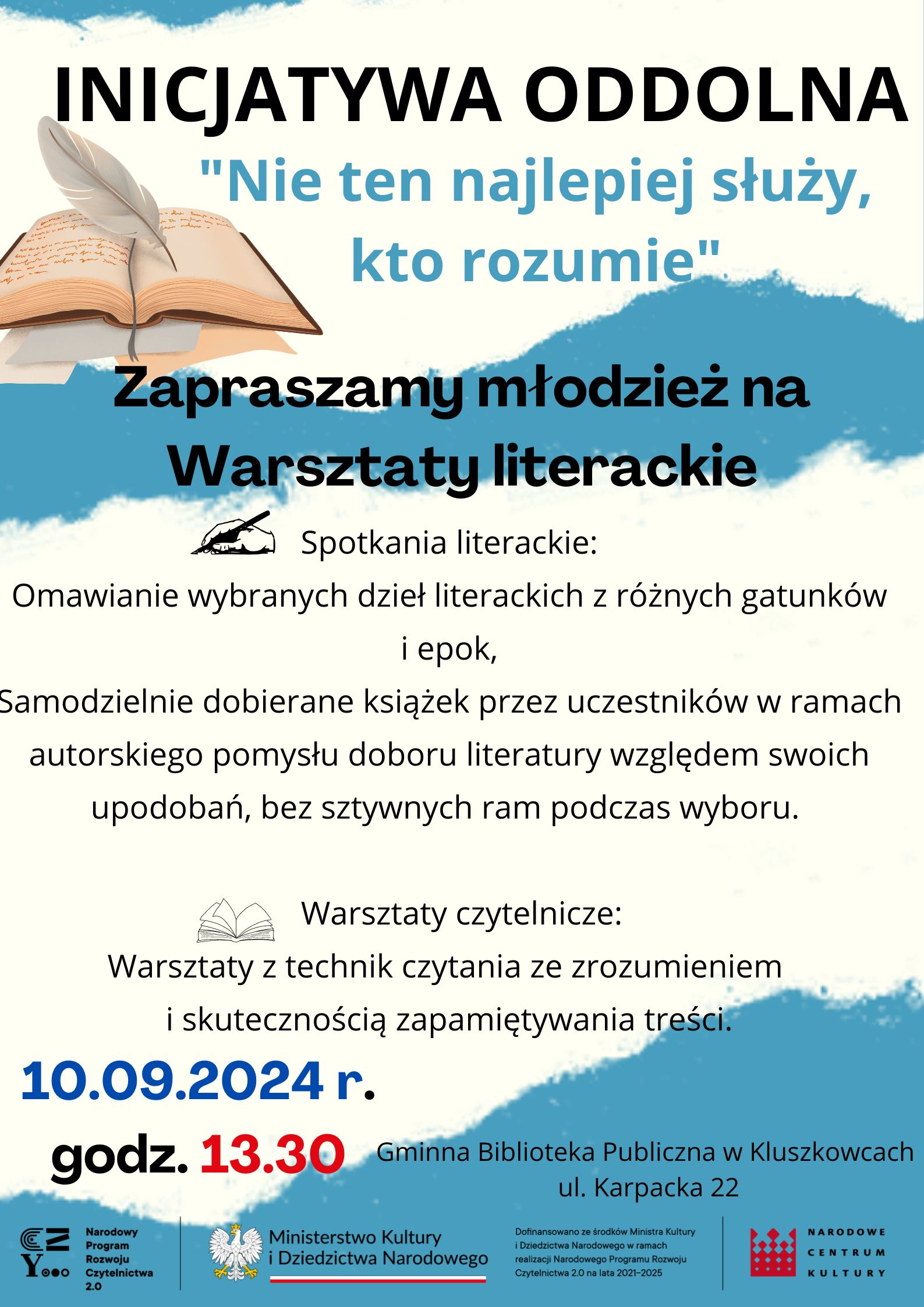 Warsztaty Literackie w Kluszkowcach