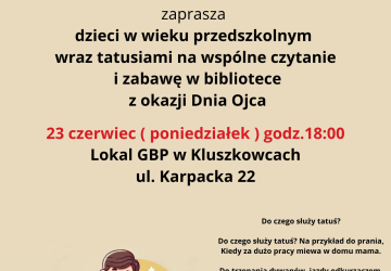 Dzień Ojca w bibliotece. Serdecznie zapraszamy!