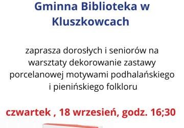 Warsztaty dekorowania zastawy porcelanowej motywami podhalańskiego folkloru