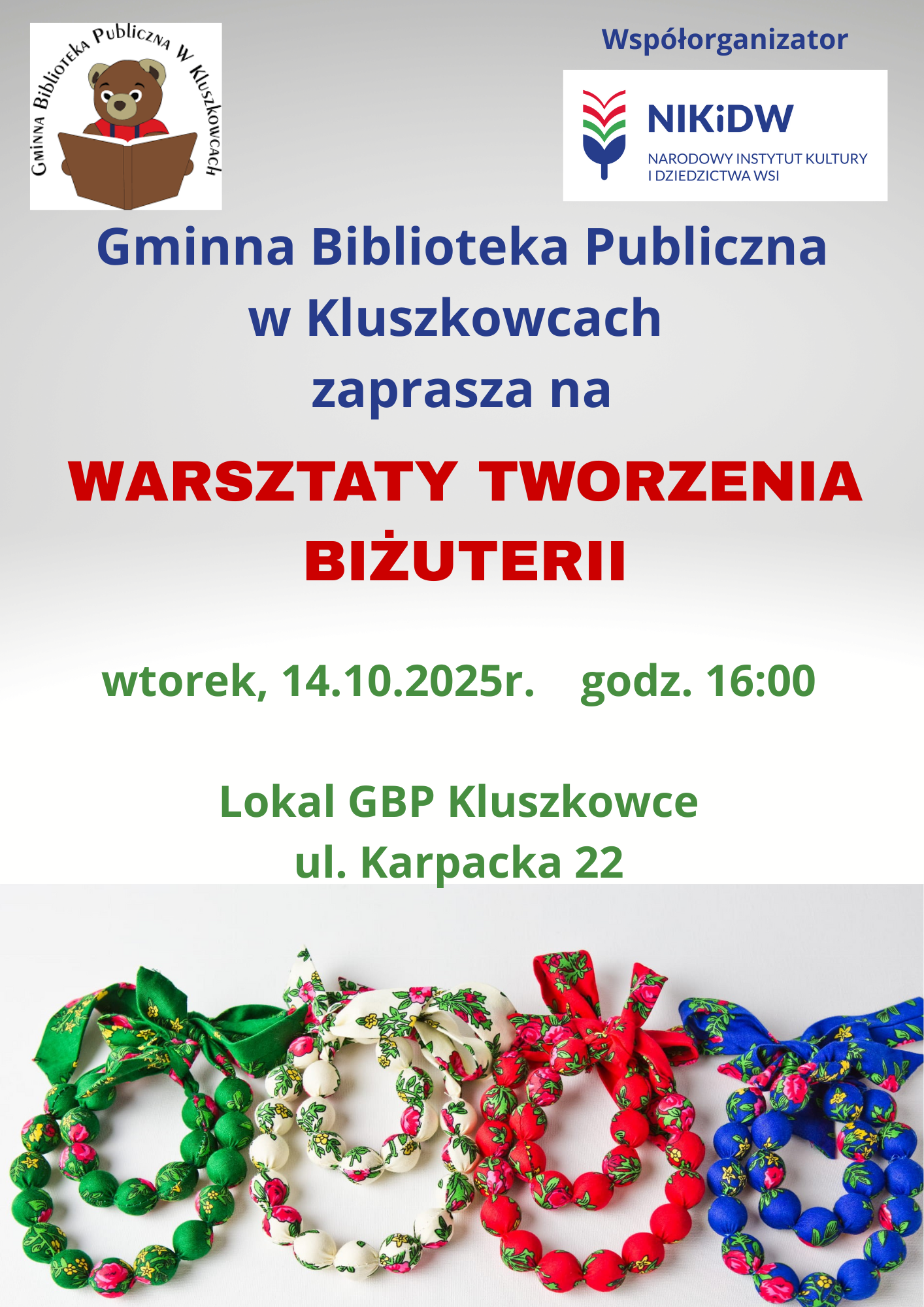 Serdecznie zapraszamy na warsztaty tworzenia biżuterii