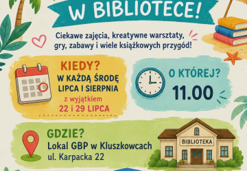 WAKACJE W BIBLIOTECE!